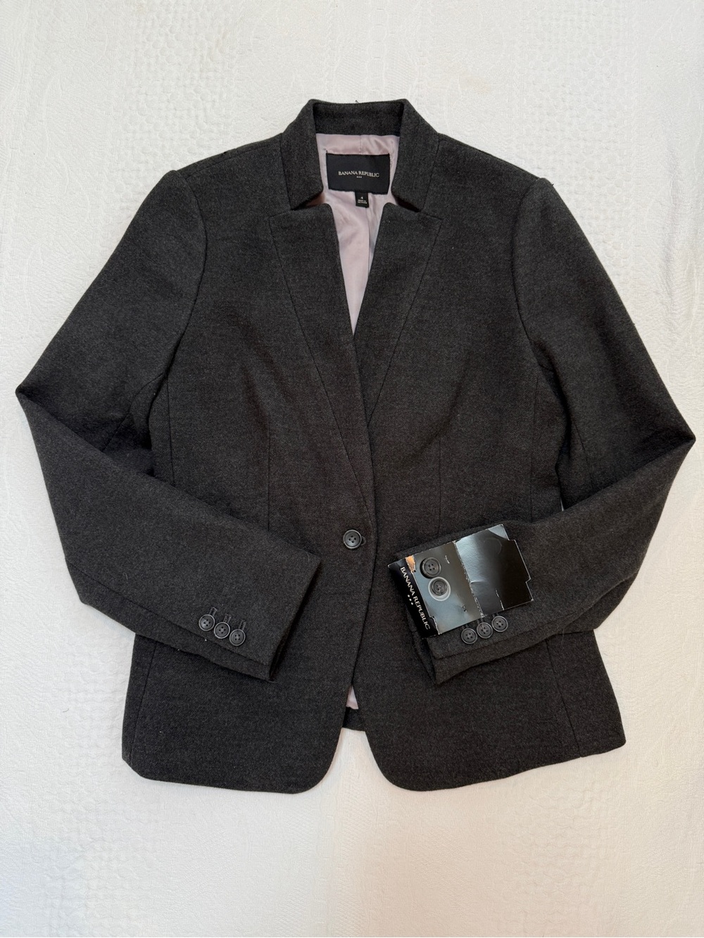 NEW Banana Republic Gray Blazer Women’s Jacket Size 4 NWT